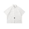 Vestido de Verano del Sur 2025 Verano Nuevo Japonés Color Sólido Casual Camisa Utilitaria Retro Neutro Suelto Camisa con Solapa
