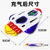 Flotador Inflable para Esquiar Cohete Alienígena, Flotador Inflable para Esquiar con Múltiples Asas, Flotador Inflable para Esquiar para Juegos de Nieve de Invierno