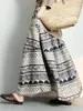 Saia Midi Bohêmia de Algodão e Linho Literária e Elegante com Design Original 2025