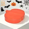 Caja de Lata con Forma de Calabaza Impresa Personalizada de Halloween para Guardar Galletas, Dulces y Chocolate