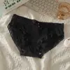Calcinhas novas para meninas na cor creme, cor sólida, sem costura, secagem rápida, renda, sexy, ultrafinas, estilo fino de verão, preto