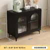 Aparador de Pizarra Simple Moderno Gabinete de Almacenamiento Sala de Estar Gabinete para Té y Vino Gabinete Retro para Entrada Estilo Hogareño Gabinete Negro