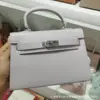Bolsa Kelly Segunda Geração Padrão Palmeira 2026 Modelo Novo Bolsa Feminina de Alto Padrão Mini Bolsa de Mão Bolsa Transversal Texturizada para Mulheres