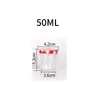 Botella de vidrio de material blanco alto para mermelada, botella multi-borde para pepinillos, botella para nido de pájaro 100ml, botella de lata, botella de vidrio para miel, botella de embalaje