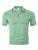 Camisa Polo Masculina de Cor Sólida com Lapela Manga Curta Comércio Exterior Verão Amazon Slim Fit Casual Esportiva