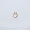 Anillo de banda de oro auténtico de 14 quilates que preserva el color, clip redondo para la oreja, accesorios para aretes caseros, aretes caseros, joyería semiacabada.