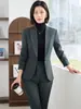Traje Elegante de Moda de Alta Gama Color Albaricoque para Mujer Formal Casual Versátil Estilo Diosa Ropa Profesional Ropa de Trabajo para Mujer