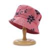 Sombrero para Otoño e Invierno de Mediana Edad y Personas Mayores Sombrero de Maceta Floral Nuevo Sombrero de Pescador con Protección Solar Sombrero Plegado de Abuela Sombrero de Anciana Flor Grande