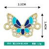 Coreano jóias diy liga acessórios borboleta gota de óleo broca colar pulseira duplo pendurado acessórios atacado
