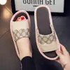 Chinelos de couro estilo retrô bordados para casa, masculinos e femininos, quarto, antiderrapantes, sola macia, sandálias de couro bovino completas, verão