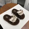 Pantuflas de felpa de algodón con dibujos animados para niños, estilo mujer, colección otoño/invierno 2026, cálidas, antideslizantes y cómodas para usar en interiores, también disponibles en un diseño a juego para padres e hijos