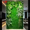 Parede de Plantas Simuladas Parede de Plantas Verdes Tridimensional Flores Artificiais Bíônicas Superfície de Parede de Fundo Paisagem Decoração de Parede Externa de Loja