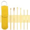 Juego de Cucharas para Limpiar Oídos de Acero Inoxidable Profesional Herramienta para Recoger Cera de Oído de Acero Inoxidable Hebilla Cuchara para Oídos Limpieza de Oídos