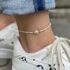 Tendencia de Moda Bohemia Transfronteriza Europea y Americana Pieza para el Pie Hecha a Mano para Mujer Pieza para el Pie Distintiva de Perlas y Cuentas de Color Mixto