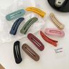 Presilha Grande para Franja Amazon, Presilha Bico de Pato Macaron Fashion, Presilha Lateral para Maquiagem Sem Marcas, Presilha de Cabelo Transparente para Fios Soltos