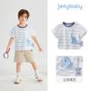 Jellybaby Body Infantil Peça Única Roupas de Verão para Crianças Roupas de Verão Finas para Crianças Estilo Esportivo Camiseta Branca para Meninos