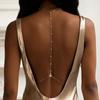 AliExpress nova chegada temperamento talão de volta cadeia Mulheres casamento nupcial strass de volta cadeia de corpo cadeia de volta