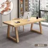 Escritorio de madera maciza, tablero rectangular de madera maciza, escritorio de oficina para jefe, escritorio de estudio infantil engrosado