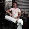 Camiseta Blanca Pura de Manga Corta de Algodón de Fibra Larga de Xinjiang para Hombre, Camiseta de Algodón Pesado de 300g con Cuello Redondo, Tejido Triple Protección para Hombre