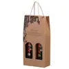 Caja de Regalo para Vino de Diez Piezas Individual/Doble Caja de Empaque Caja de Papel Caja de Regalo Caja Personalizada para Vino y Licores con Asa