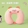 Almohada de Espuma Viscoelástica en Forma de U de Dibujos Animados de Panda Almohada de Viaje Almohada Portátil Almohada para el Cuello Cervical Almohada para la Siesta de Estudiantes Almohada de Dibujos Animados en Forma de U