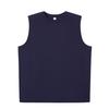 Camiseta sin mangas de algodón peinado pesado de 245 g con cuello redondo para mujer, marca de moda, color liso, holgada, casual, chaleco para correr, personalización