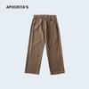 Calça Casual Masculina APO 2024 Nova 100% Algodão Calça Masculina Outono e Inverno Senso Avançado Joker Solta Reta
