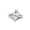 Populares joyas de aleación para uñas de la Reina Madre grandes, corazón de durazno torcido, Diamante, estilo retro, plata, accesorios de diamantes decorativos para uñas