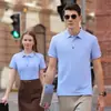 Roupas de Casal Estilo Coreano Roupas para Aula Roupas de Trabalho Camiseta Camisa Polo Estampada Camisa Publicitária Vestuário de Trabalho Roupas para Aula de Esportes Publicidade