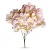 Buquê de Hortênsia Artificial com 5 Cabeças para Decoração de Casamento, Arranjo para Salão de Casamento, Buquê de Flores Artificiais de Tecido de Seda, Acessórios para Arranjo de Flores DIY, Várias Cores Disponíveis