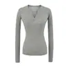 Suéter de Tricô Ribatado com Gola V Tendência Manga Longa Outono Novo Versátil Cor Sólida Slim-Fit Base para Mulheres