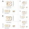 Adornos Digitales para Billetera de Cumpleaños Nuevos Transfronterizos Madera 2D Estilo Simple Decoración de Escritorio Manualidades Adornos