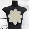 Color Poliéster Lentejuelas Perlas Tubo Bordado Flor Tela Pegatinas Hecho a Mano DIY Ramillete Lujo Ligero Accesorios para el Cabello Decoración Accesorios Venta al por Mayor