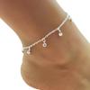 Europa y Estados Unidos moda transfronteriza elegante temperamento tobillera femenina fabricantes suministro directo simple brillante diamante pedrería colgante tobillera
