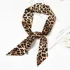 [Fita Curta de Leopardo] Chic Coreano Pequena Fita Lenço Decorativo Casual Gravata Alça de Bolsa Lenço Lenço Feminino