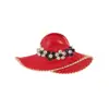 Broche Retro de Esmalte Rojo con Goteo de Aceite Lujo Accesible Diamante Moda Accesorios para Vestido Traje Hebilla de Pin Personalizada