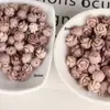 Cuentas de Flor de Rosa Sintética con Relieve de Polvo Multicolor de 6 mm y 8 mm con Agujeros Horizontales Accesorios para Joyería Estilo Antiguo DIY