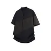 Nueva Camisa Casual de Verano 2026 para Hombre con Diseño de Textura Vertical de Moda, Color Sólido, Sencilla, sin Cuello, Corte Holgado
