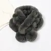 [Doble bola 12 bolas] Versión coreana de bufanda de felpa de imitación de piel de conejo Rex para mujer, bufanda cálida de otoño e invierno para estudiantes, jersey