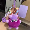 Lindo Colgante Llavero de Coche de Briquetas de Piel Sintética de Conejo Rex Muñeco de Peluche Popular Exquisito Colgante para Mochila Escolar Regalo