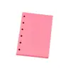 Envío Gratis Papel de Relleno A7 Colorido 6 Agujeros Engrosado Planificador Páginas Interiores DIY Recarga para Diario 50 Hojas por Paquete