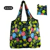 Bolsa de Tote de Compras Floral Grande de 190t en Stock de Gran Venta, Bolsa de Poliéster al por Mayor, Bolsa Plegable, Bolsa de Regalo Promocional
