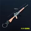 Seiko e Peace Eating Chicken Elite Game Around 98K Gun Weapon Model Metal Pingente Chaveiro Presente 12cm
