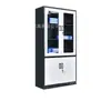 Archivero de Acero de Doble Puerta Personalizable con Tapa de Cristal y Diseño de Base de Hierro, Gabinete de Almacenamiento para Oficina con Cerradura