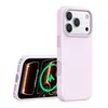 Adequado para capa de celular magnética com sensação de silicone líquido para iPhone 18Pro, capa protetora de celular personalizada de cor sólida para negócios