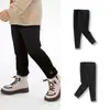 Ropa Infantil Balabala Pantalones Largos para Niña Otoño e Invierno Leggings Forrados de Polar Versátiles Cálidos Gruesos Estilo Casual Dulce