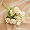 Flores Artificiales Pequeña Rosa de Comercio Exterior Flores Artificiales de Seda Flores Artificiales Materiales para Pasadores de Pelo Decoración de Boda de Gran Venta