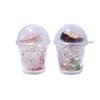 Vaso para batidos con forma de cabeza de oso de perla luminosa, cubo de hielo, botella, accesorios de verano, funda para teléfono móvil, llavero de belleza