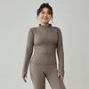 Plus Size Yoga Roupas Casaco Feminino Outono e Inverno Esportes Top Slim Profissional Corrida menina gordinha Treinamento Fitness Manga Longa
