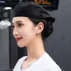 Gorras de trabajo ajustables para hombres y mujeres, adecuadas para hornear y catering, gorras de visera hacia adelante, boinas con impresión de logotipo, al por mayor